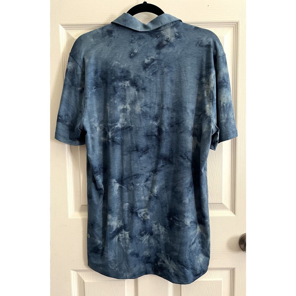 LULULEMON Heathered Iron Blue Evolution Performance Polo Golf Shirt - Picture 3 of 8
